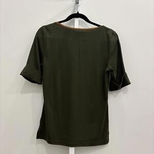 Ralph Lauren Olive Green Half Sleeve Top